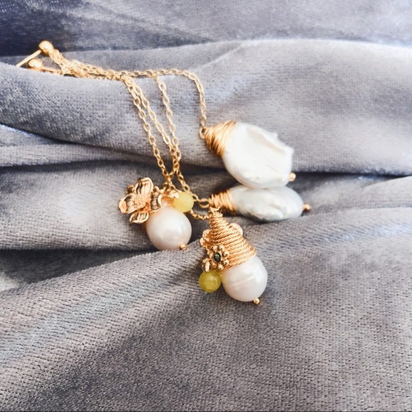 🔥Hot sale🔥Baroque pearl long drop earrings - Picture 2 of 5